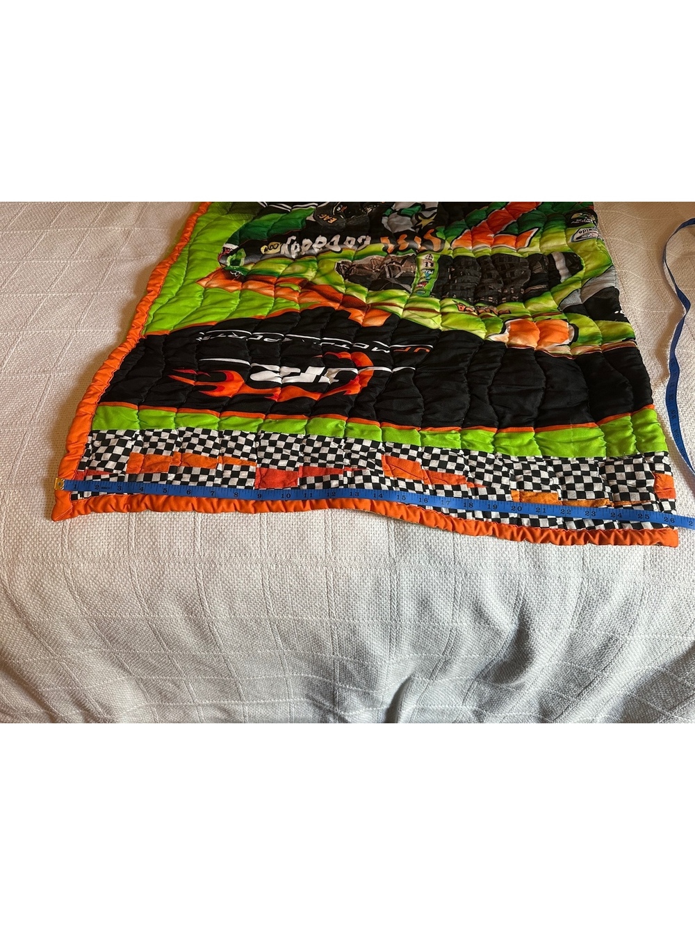 Go Daddy NASCAR Racing Quilt with Car Design - Picture 6 of 6
